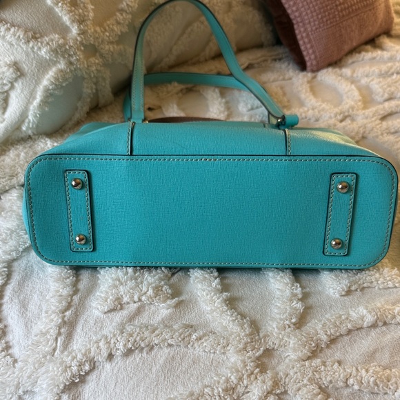 Dooney & Bourke Turquoise Leather Tote - Picture 2 of 16